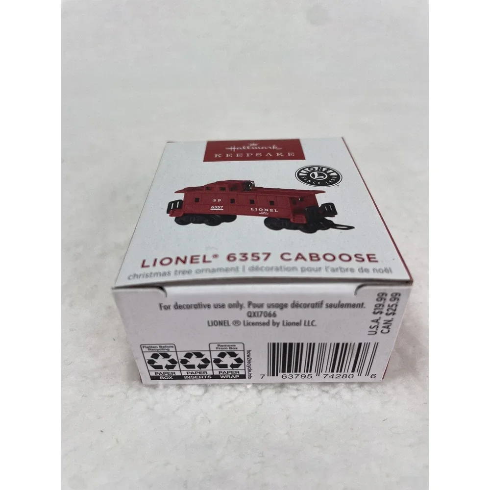 Hallmark Keepsake 2022‎ Lionel 6357 Caboose Ornament